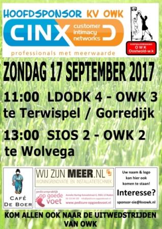 korfbalvereniging OWK uit Oostwold programma deze week
