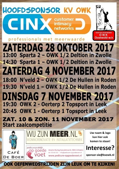 CINX formatie speelt eerste oefenmiddag in Zwolle tegen Sparta