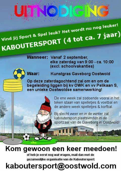 Kaboutersport in Oostwold weer van start aanstaande zaterdag 9:00