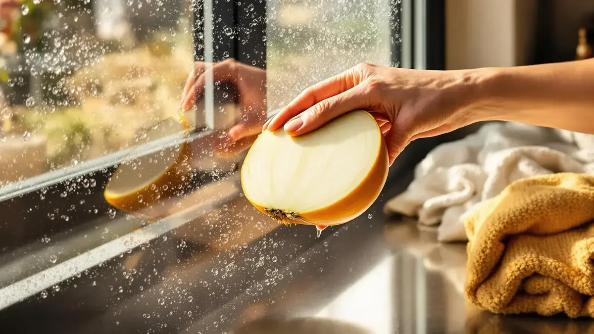 De ui, uw nieuwe bondgenoot voor stralende ramen en spiegels
