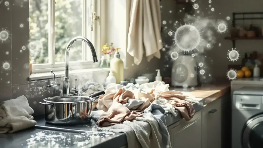 Waarom je je doeken en dweilen niet in de wasmachine moet stoppen